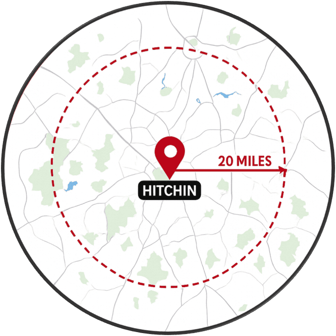 Local to Hitchin, Herts, Beds and Bucks