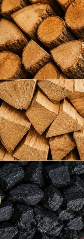 Seasoned Logs, Kiln-dried, Coal