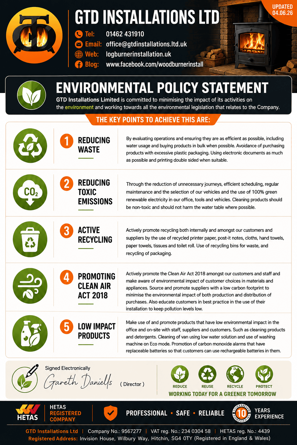 GTD Installations Environmental Policy