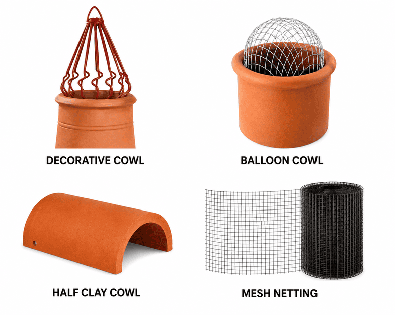 decorative , balloon cowl, half clay