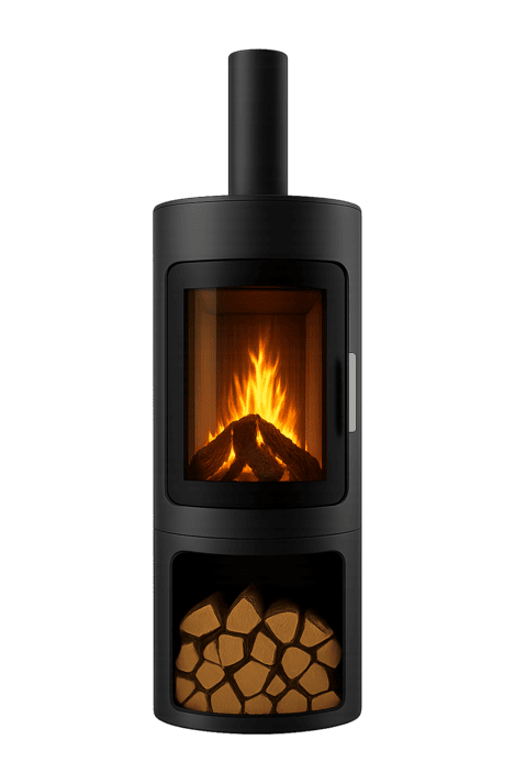 Cylinder stoves are great for statement pieces in large rooms without a chimney breast