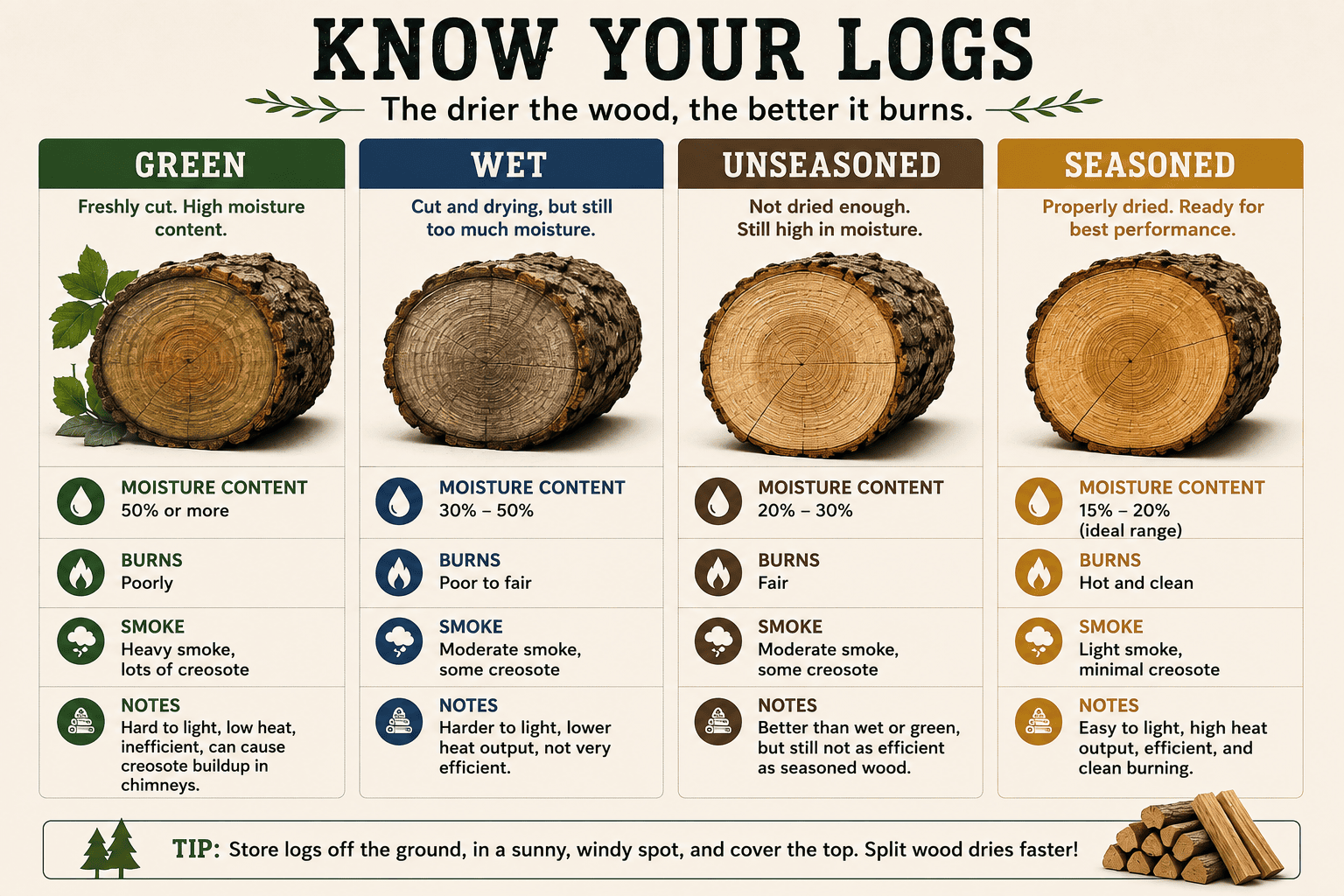 what does seasoned wood mean?